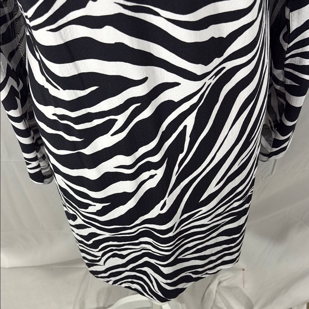 IBKUL Zebra Print Long Sleeve Dress Size Large - Picture 7 of 9